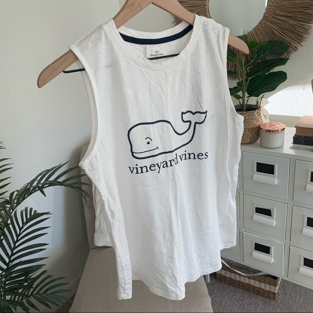 NWT Vineyard Vines x Target Whale Logo Graphic Cotton Tank Top Shirt Small - Picture 4 of 7